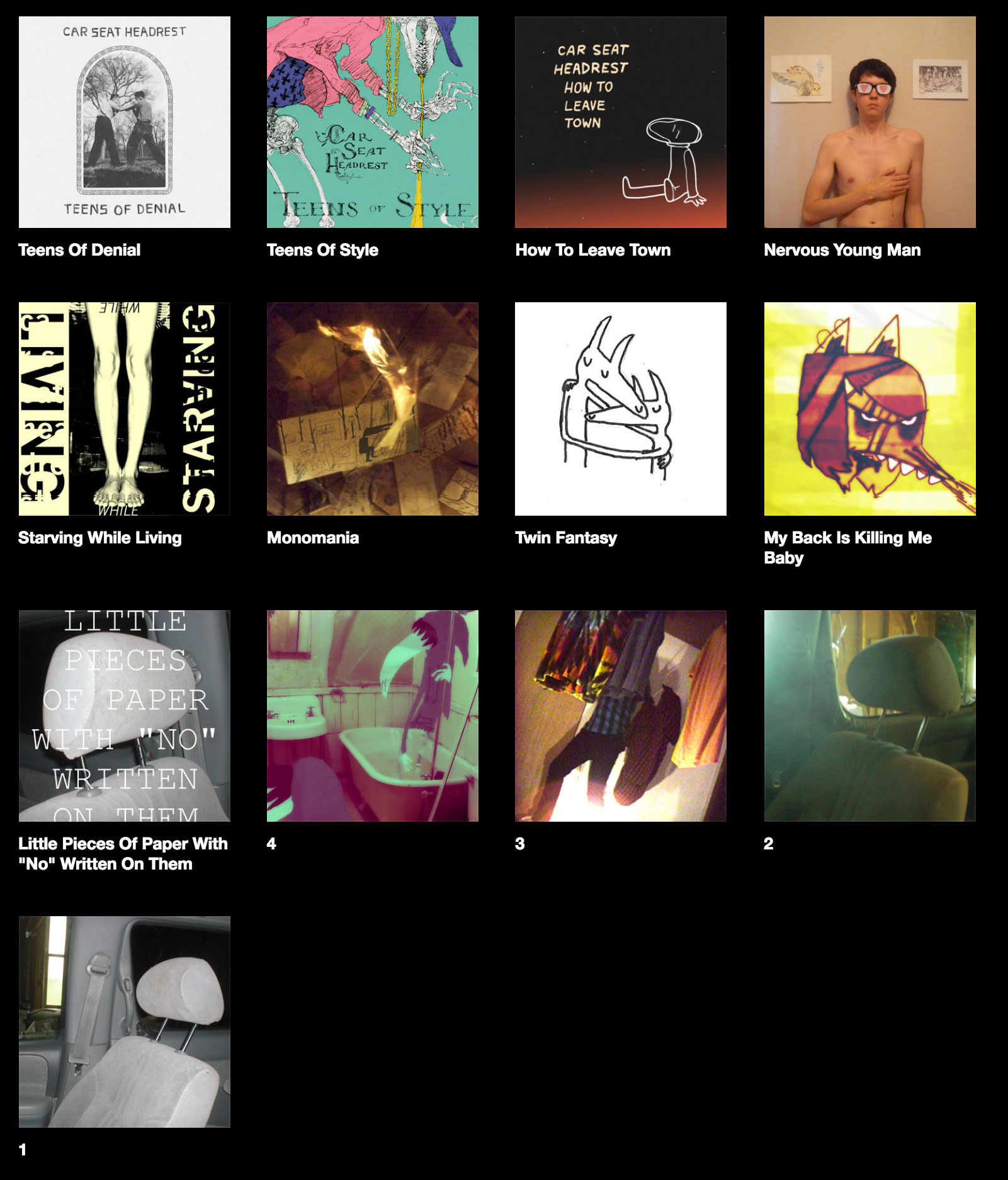 carseatheadrest-discography